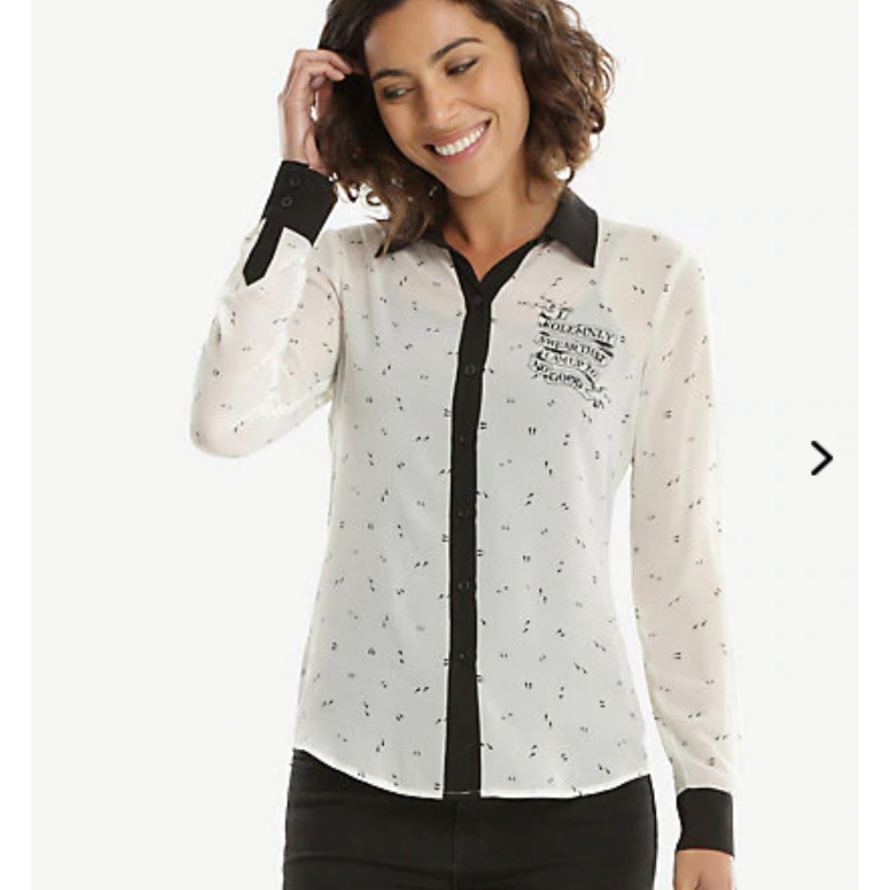 Marauder's map Harry Potter button up shirt blouse